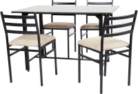 FurnitureKraft Metal 4 Seater Dining Set(Finish Color - Black)   Furniture  (FurnitureKraft)