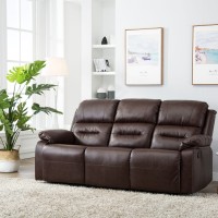 View Perfect Homes by Flipkart Wayne Triple Seater Leatherette Recliner Furniture