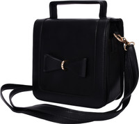 Whiteflower Girls Black Pu Sling Bag Buy Whiteflower Girls Black