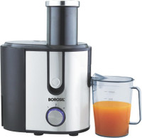 BOROSIL Primus SS 800 W Juicer (1 Jar, Steel And Black)