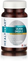 Healthkart Salmon Omega-3 1000mg (180mg EPA & 120mg DHA) Fish oil from premium salmon fish, For brain, heart, joint health) 60 capsules(60 No)