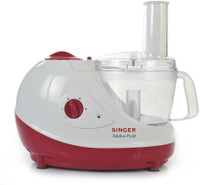 Singer Prime Chef 600 W Juicer Mixer Grinder (3 Jars, Red, White)