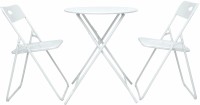 HÄUSER WHITE Metal Table & Chair Set(Finish Color - WHITE)   Furniture  (HÄUSER)