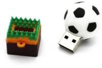 microware Football Soccer Shape 16 GB Pendrive 16 GB Pen Drive(White)