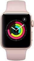 APPLE Watch Series 3 GPS - 38 mm Gold Aluminium Case with Pink Sand Sport Band(Pink Strap, Regular)