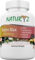 NATURYZ Biotin 10000 mcg Maximum Strength (Vitamin B7 for Hair, Skin & Nails) – 60 Capsules(1000 mg)