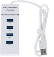 View NewveZ High Quality 5Gbps 4 Ports 3.0 USB Hub(White) Laptop Accessories Price Online(NewveZ)