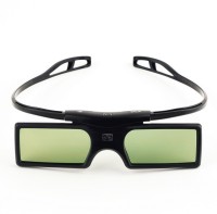 MBOX 3D Active Shutter DLP Link Glasses for all DLP link Projectors Video Glasses(Black)