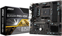 MSI MSI ProSeries AMD Ryzen B350 DDR4 VR Ready HDMI USB 3 micro-ATX Motherboard (B350M PRO-VDH) Motherboard