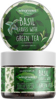 Wingreens Farms Basil Leaves with Green Tea Tulsi Green Tea Plastic Bottle(60 g)