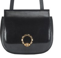 ADAMIS Women Black Genuine Leather Sling Bag