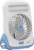 Sonashi Hi Speed Flow Mini USB Rechargeable 5 Inches with Torch & LED light , 1.5 -3 hours backup during power cut 3 Blade Table Fan(White)   Home Appliances  (Sonashi)