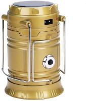 Always Fit 220V Rechargeable Solar 6-LED Camping Lantern Light with Power Bank Tent Lamp Emergency Lights Emergency Lights(Gold)   Home Appliances  (Always Fit)
