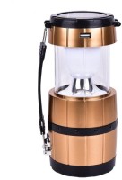 DOCOSS Camping Barrel 2 in 1- Rechargeable Solar Portable Led Torch Lights + Lamp Lantern-E Emergency Lights(Gold)   Home Appliances  (DOCOSS)