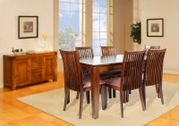 View HomeTown Metro Solid Wood 6 Seater Dining Set(Finish Color - Esspresso) Furniture (HomeTown)