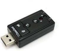 Technuv 7.1 USB Virtual Sound Adapter CS-2 Sound Card(Black)   Laptop Accessories  (Technuv)