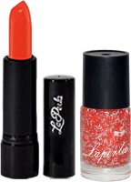 La Perla Orange Sparkle Nail Paint & Crrolla Hot Oranage Lipstick(Set of 3) - Price 125 54 % Off  
