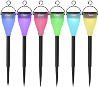 IFITech Set of 6 Solar Landscape decorative Light with 7 fixed or changing Colors Option Waterproof Rechargeable Outdoor Solar Garden Pathway Lights- Solar Lights(.)   Home Appliances  (IFITech)