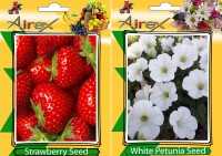 Airex Strawberry, White Petunia Seed(15 per packet)