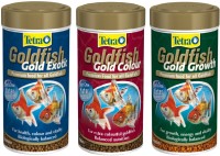 Tetra GoldFish Gold Exotic (80g) + Colour (75g) + Growth (113g) (250ml Pack of 3) | For Health, Colour & Vitality | For Excellent Coloration | For Growth, Energy & Vitality Biologically Balanced | 268 g Dry Fish Food(Pack of 3)