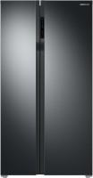 SAMSUNG 604 L Frost Free Side by Side Refrigerator(All Black, RS55K50A02C/TL)
