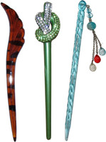 Aaki combo of juda sticks Bun Stick(Multicolor) - Price 450 77 % Off
