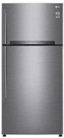 View LG 516 L Frost Free Double Door Refrigerator(Shiny Steel, GN-H602HLHU)  Price Online