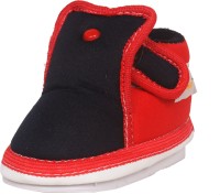 OLE BABY Boys & Girls Velcro Casual Boots(Black)