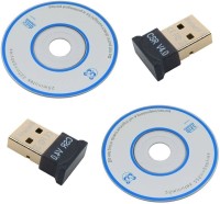 RETRACK SET OF 2PC 20M 3Mbps 4.0 CSR 2.0 3.0 Dongle Dual Mode Mini Wireless Bluetooth USB Adapter(Black)