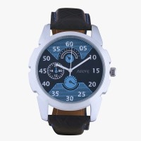 Adine AD-7005BLACK-BLUE  Analog Watch For Unisex