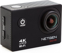 NETGEN N/A Action Camera 4k Ultra HD Waterproof with 25 Accessories includes Car Mount Carry Bag Control Watch Sports and Action Camera(Black, 16 MP)