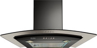 Glen Kitchen Chimney GL 6071 EX 60cm 1000m3/hr Easy Clean Baffle Filter Black Wall Mounted Chimney(Black 1000 m3/hr)