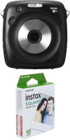 FUJIFILM Instax Square Film (10x1) With Instax Square SQ10 Hybrid Instant Camera(Black)