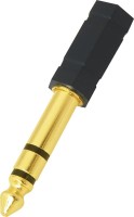 MX 6.3mm TRS Stereo Jack P-38 to 3.5mm EP Stereo AUX Connector Headphone Audio Adapter Connector(Black, Gold)