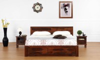 View Furnspace Consolateur Wooden Bed Solid Wood King Bed(Finish Color -  Honey Sheesham Dark) Furniture