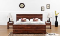 View Furnspace Charmant Bed Solid Wood King Bed(Finish Color -  Honey Sheesham Dark) Furniture (Furnspace)