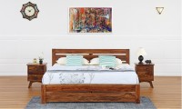 Furnspace Lorenzo Storage Bed Solid Wood King Bed With Storage(Finish Color -  Natural Sheesham)   Furniture  (Furnspace)