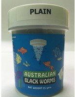 Australian Black Worms plain 25 g Dry Fish Food