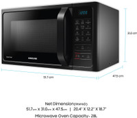 Samsung 28 L Convection Microwave Oven(MC28H5023AK/TL, Black) Samsung 28 L Convection Microwave Oven(MC28H5023AK/TL, Black)