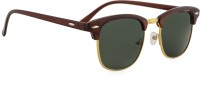 ROYAL SON Retro Square Sunglasses(For Men & Women, Green)