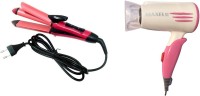 IBS 2 in 1 NHC-2009 Hair Styler Straightener cum Curler Simply Straight WITH ak003 hair dryer combo set of 2(Set of 2) - Price 699 76 % Off  