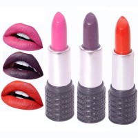 Makeup Mania Moist. Matte Lipstick, Satin Soft, Vibrant Combo of Three(11.4 g, Orange, Pink, Eggplant Purple) - Price 275 77 % Off  