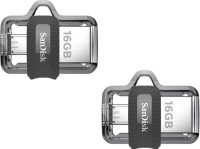 View SanDisk OTG 3.0 Ultra Dual Drive (Pack Of 2) 16 GB Pen Drive(Multicolor) Price Online(SanDisk)