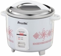 Preethi Rangoli-RC319A10 Electric Rice Cooker(1 L, White & Red)