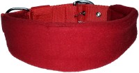 Skora Plain Dog Collar Charm(Red, Round)