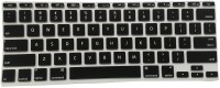 Saco Silicone Chiclet Protector Cover Fit for Apple MacBook Air MJVP2HN/A Laptop Keyboard Skin(Black, Transparent)   Laptop Accessories  (Saco)
