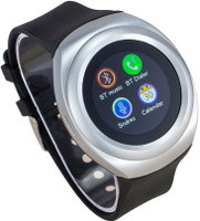 MOBILE FIT S600.slvr_Sv.76 phone Smartwatch(Black Strap, Free Size)