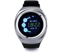 MOBILE FIT S600.slvr_Sv.142 phone Smartwatch(Black Strap, Free Size)
