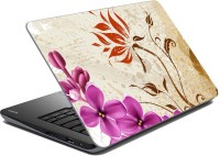 meSleep White Abstract Floral Vinyl Laptop Decal 15.6   Laptop Accessories  (meSleep)