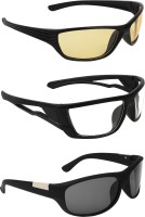 Zyaden Round Sunglasses(For Men & Women, Yellow, Clear, Black)